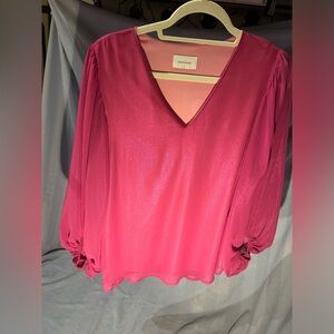 Adrienne Pink Iridescent Top